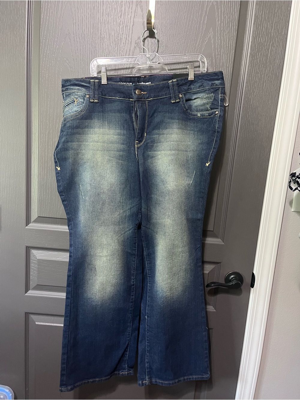 Lane Bryant Blue Wide-Leg Flare Jeans